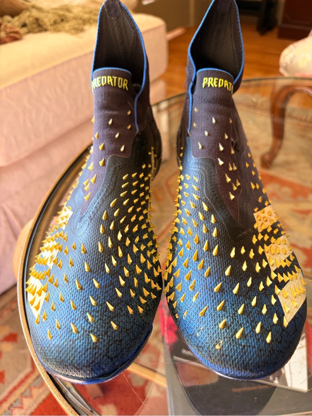 adidas Predator Laceless Training Shoes - Blue/Yellow